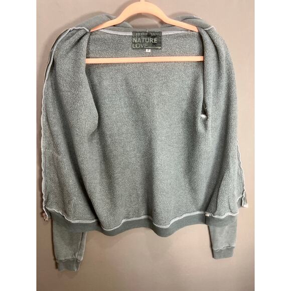 Free City Life Nature Love Full Zip Hoodie Women Sz M Loungewear Casual Comfort - Picture 6 of 13